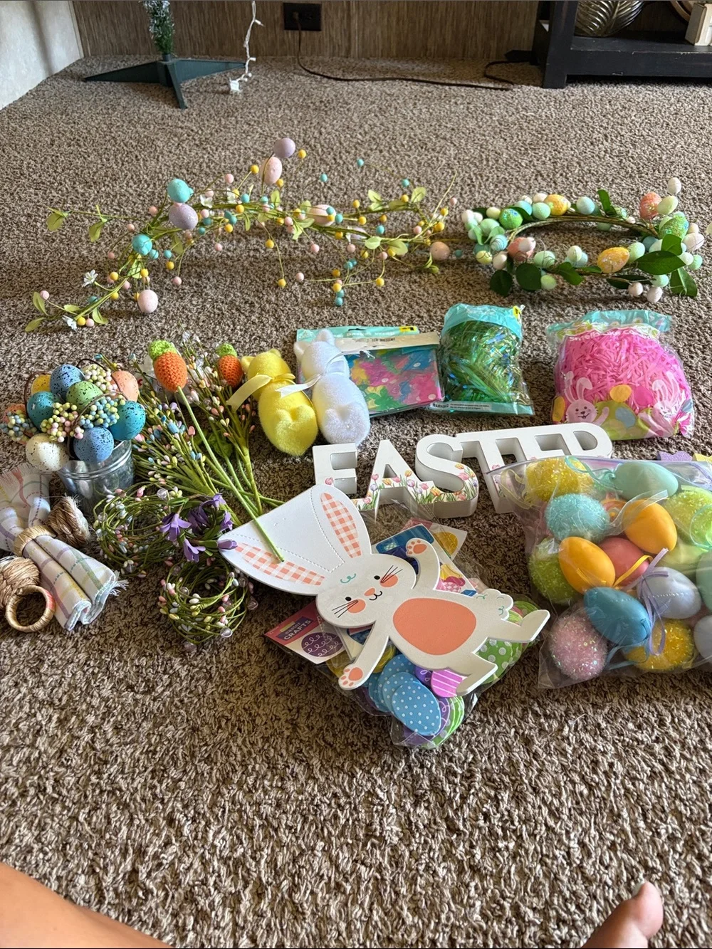 Hobby Lobby Pastel Easter Wreath Accents - Pink, Yellow, Green, Blue